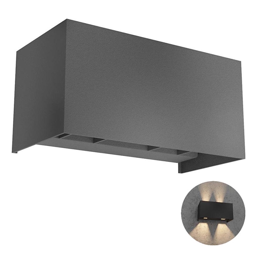 Redo 90303 - LED-ulkoseinävalaisin VARY 4xLED/5W/230V 4000K IP54 antrasiitti