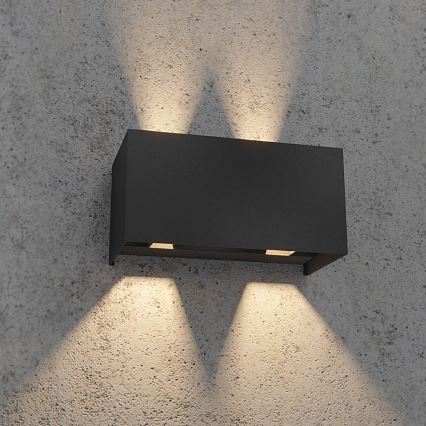 Redo 90303 - LED-ulkoseinävalaisin VARY 4xLED/5W/230V 4000K IP54 antrasiitti