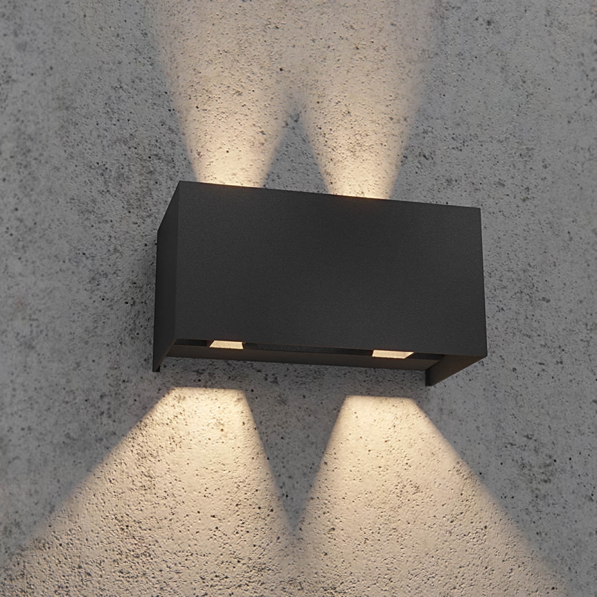 Redo 90303 - LED-ulkoseinävalaisin VARY 4xLED/5W/230V 4000K IP54 antrasiitti
