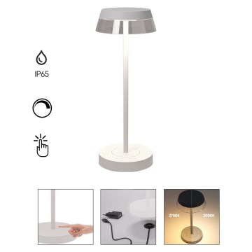 Redo 90306 - Himmennettävä LED-kosketuspöytävalaisin ILUNA LED/2,5W/5V 2700-3000K 3000 mAh IP65 valkoinen