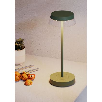 Redo 90309 - Himmennettävä LED-kosketuspöytävalaisin ILUNA LED/2,5W/5V 2700-3000K 3000 mAh IP65 vihreä