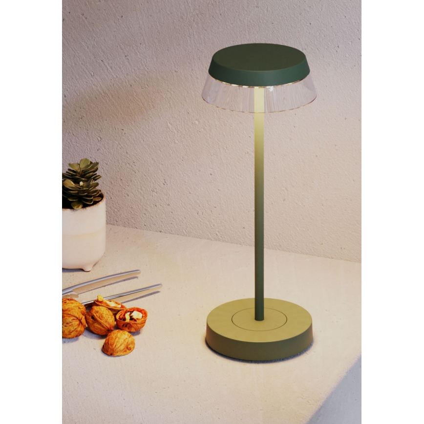 Redo 90309 - Himmennettävä LED-kosketuspöytävalaisin ILUNA LED/2,5W/5V 2700-3000K 3000 mAh IP65 vihreä