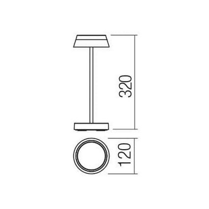 Redo 90310 - Himmennettävä LED-kosketuspöytävalaisin ILUNA LED/2,5W/5V 2700-3000K 3000 mAh IP65 sininen