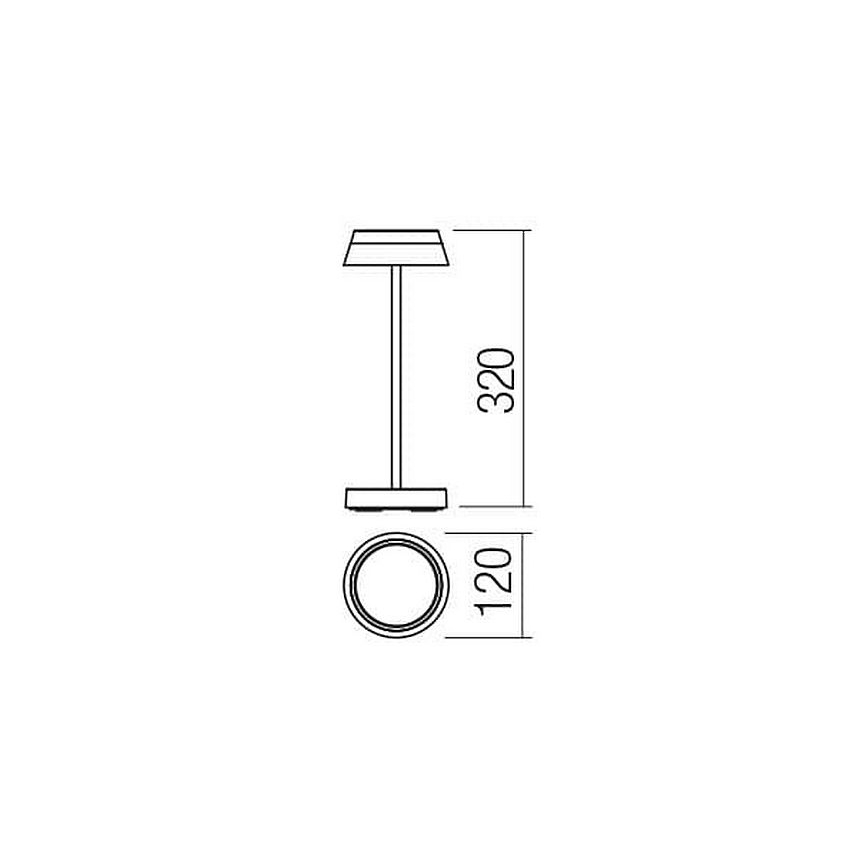 Redo 90310 - Himmennettävä LED-kosketuspöytävalaisin ILUNA LED/2,5W/5V 2700-3000K 3000 mAh IP65 sininen