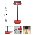 Redo 90311- Himmennettävä LED-kosketuspöytävalaisin ILUNA LED/2,5W/5V 2700-3000K 3000 mAh IP65 punainen