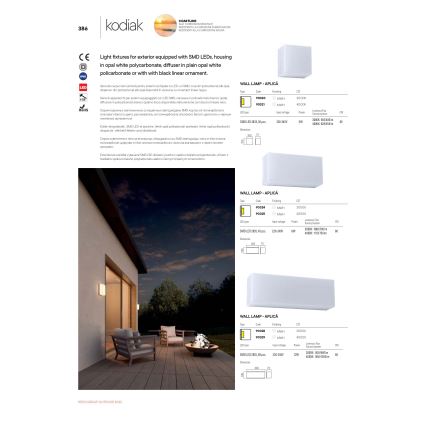 Redo 90320 - LED Ulkoseinävalaisin KODIAK LED/5W/230V IP65 valkoinen
