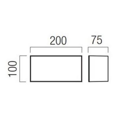 Redo 90325 - LED Ulkoseinävalaisin KODIAK LED/8W/230V 4000K 20 cm IP65 valkoinen