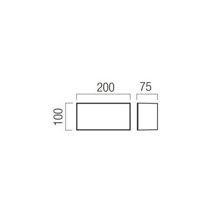 Redo 90326 - LED Ulkoseinävalaisin KODIAK LED/8W/230V IP65 valkoinen/musta