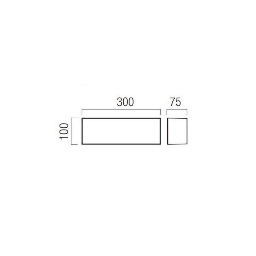 Redo 90329 - LED-ulkoseinävalaisin KODIAK LED/12W/230V 4000K 30 cm IP65 valkoinen