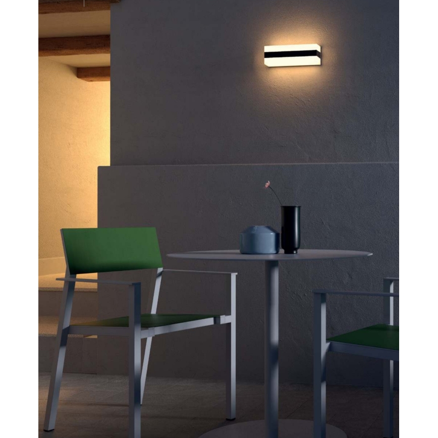 Redo 90330 - LED Ulkoseinävalaisin KODIAK LED/12W/230V IP65 valkoinen/musta