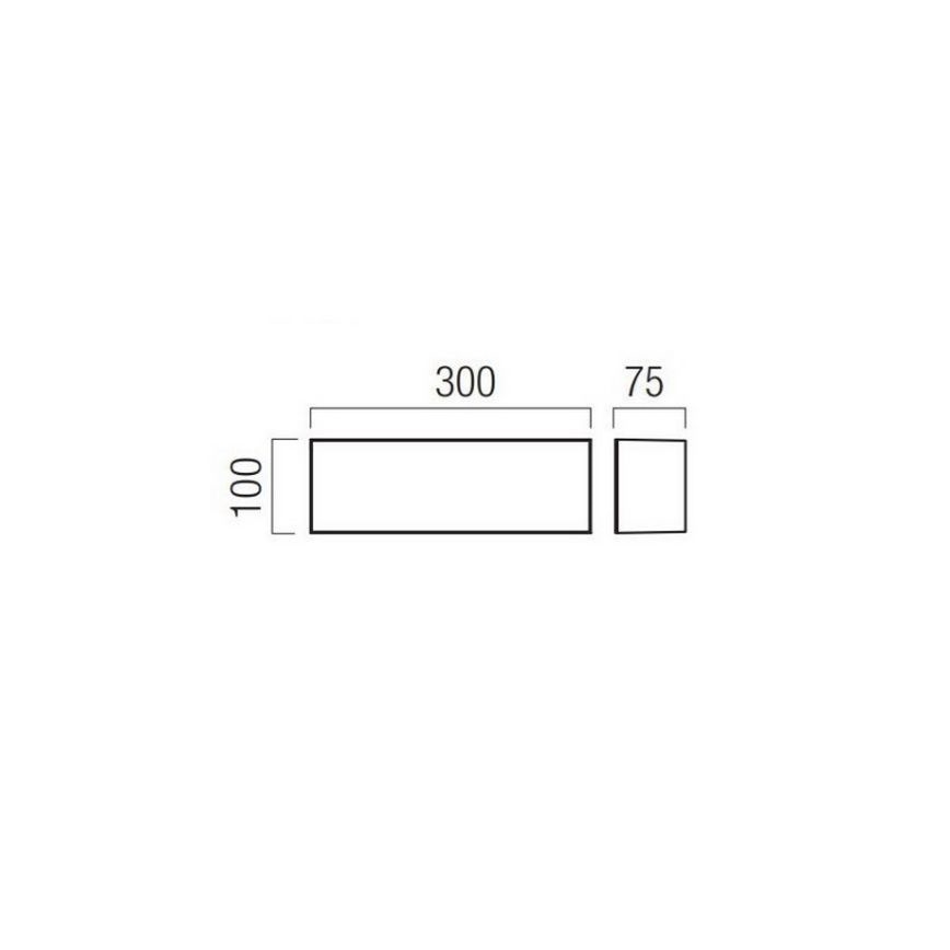 Redo 90330 - LED Ulkoseinävalaisin KODIAK LED/12W/230V IP65 valkoinen/musta