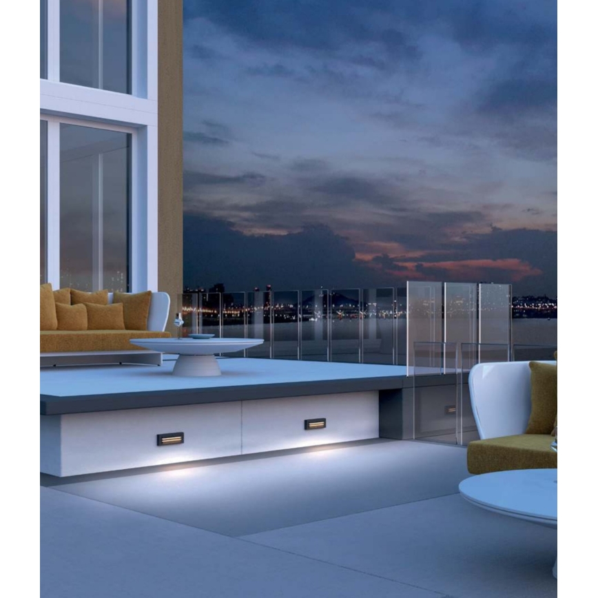 Redo 90330 - LED Ulkoseinävalaisin KRUP LED/6W/230V IP65 antrasiitti