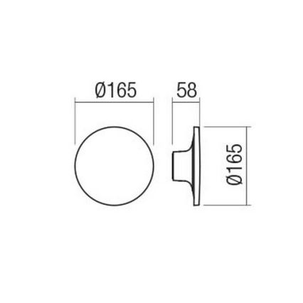 Redo 90369 - LED Ulkoseinävalaisin AURA LED/8W/230V 3000K IP65 antrasiitti