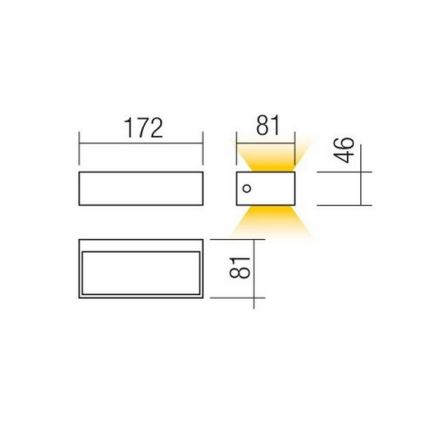 Redo 90372 - LED Ulkoseinävalaisin LAMPRIS LED/9,5W/230V IP65 valkoinen