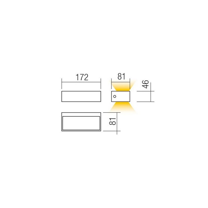 Redo 90372 - LED Ulkoseinävalaisin LAMPRIS LED/9,5W/230V IP65 valkoinen