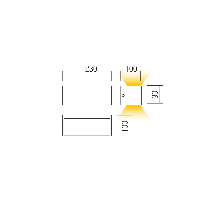 Redo 90373 - LED Ulkoseinävalaisin LAMPRIS LED/13W/230V IP65 valkoinen
