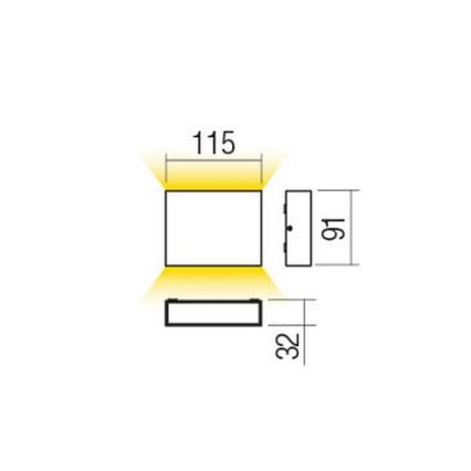 Redo 90375 - LED ulkoseinävalaisin KAMAL LED/6W/230V 3000K IP54 valkoinen
