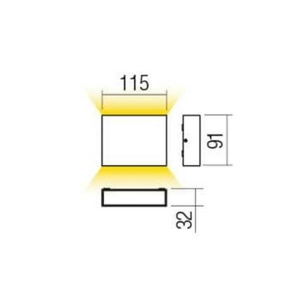 Redo 90376 - LED Ulkoseinävalaisin KAMAL LED/4,4W/230V 3000K IP54 harmaa