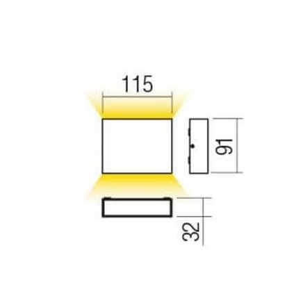 Redo 90377 - LED Ulkoseinävalaisin KAMAL LED/4,4W/230V 3000K IP54 ruskea