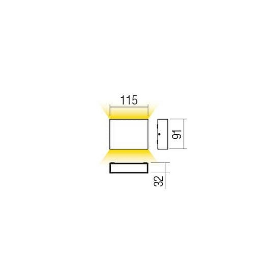Redo 90377 - LED Ulkoseinävalaisin KAMAL LED/4,4W/230V 3000K IP54 ruskea