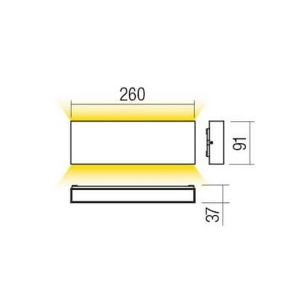 Redo 90387 - LED Ulkoseinävalaisin KAMAL LED/15W/230V 3000K IP54 valkoinen