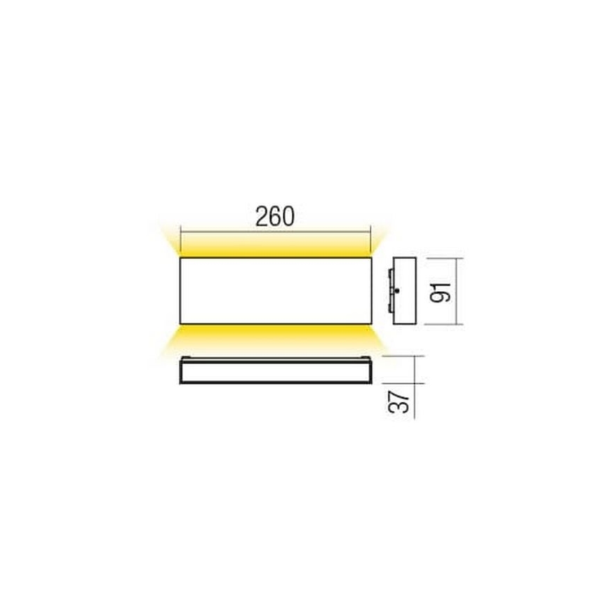 Redo 90387 - LED Ulkoseinävalaisin KAMAL LED/15W/230V 3000K IP54 valkoinen