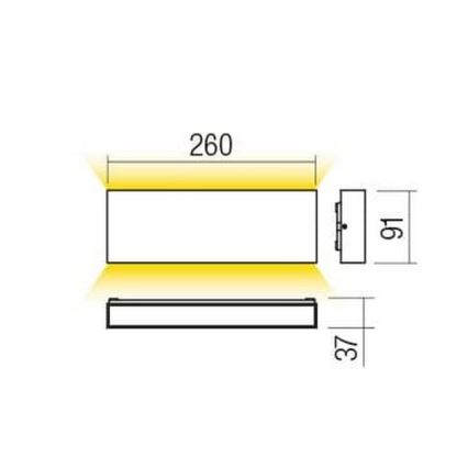 Redo 90388 - LED-ulkoseinävalaisin KAMAL LED/15W/230V 3000K IP54 harmaa