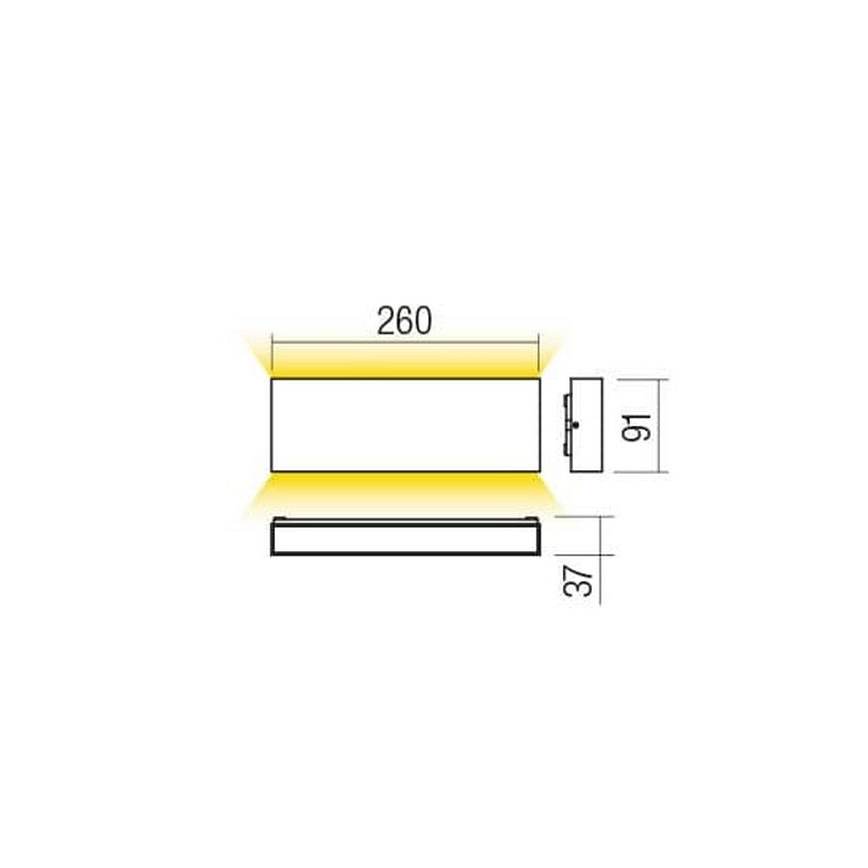 Redo 90388 - LED-ulkoseinävalaisin KAMAL LED/15W/230V 3000K IP54 harmaa