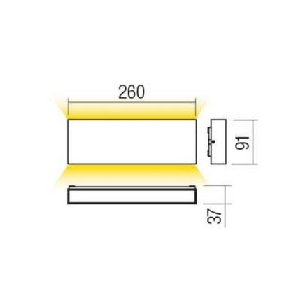 Redo 90389 - LED Ulkoseinävalaisin KAMAL LED/15W/230V 3000K IP54 ruskea