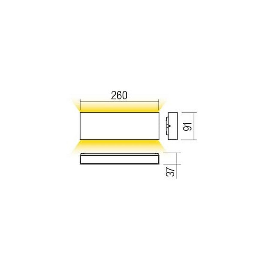 Redo 90389 - LED Ulkoseinävalaisin KAMAL LED/15W/230V 3000K IP54 ruskea