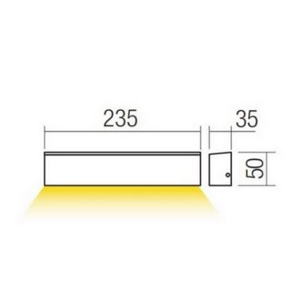 Redo 90394 - LED Ulkoseinävalaisin OMNIA LED/12W/230V 3000K IP54 harmaa