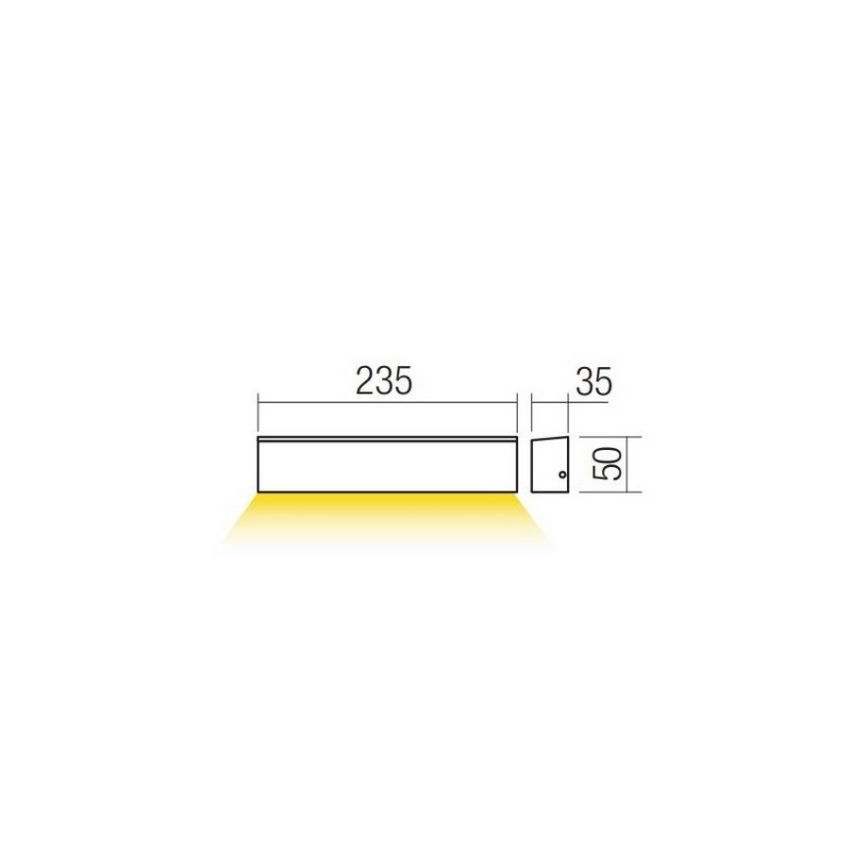 Redo 90395 - LED Ulkoseinävalaisin OMNIA LED/12W/230V 3000K IP54 ruskea