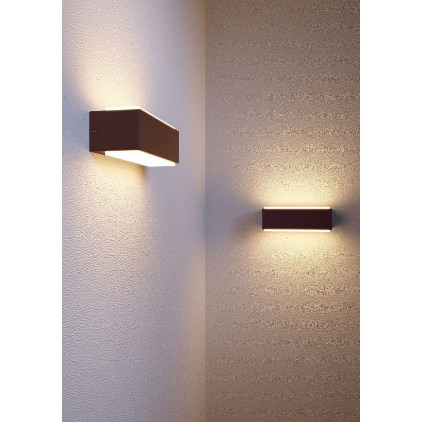Redo 90404 - LED-ulkoseinävalaisin DASH LED/9W/230V 4000K IP65 ruskea