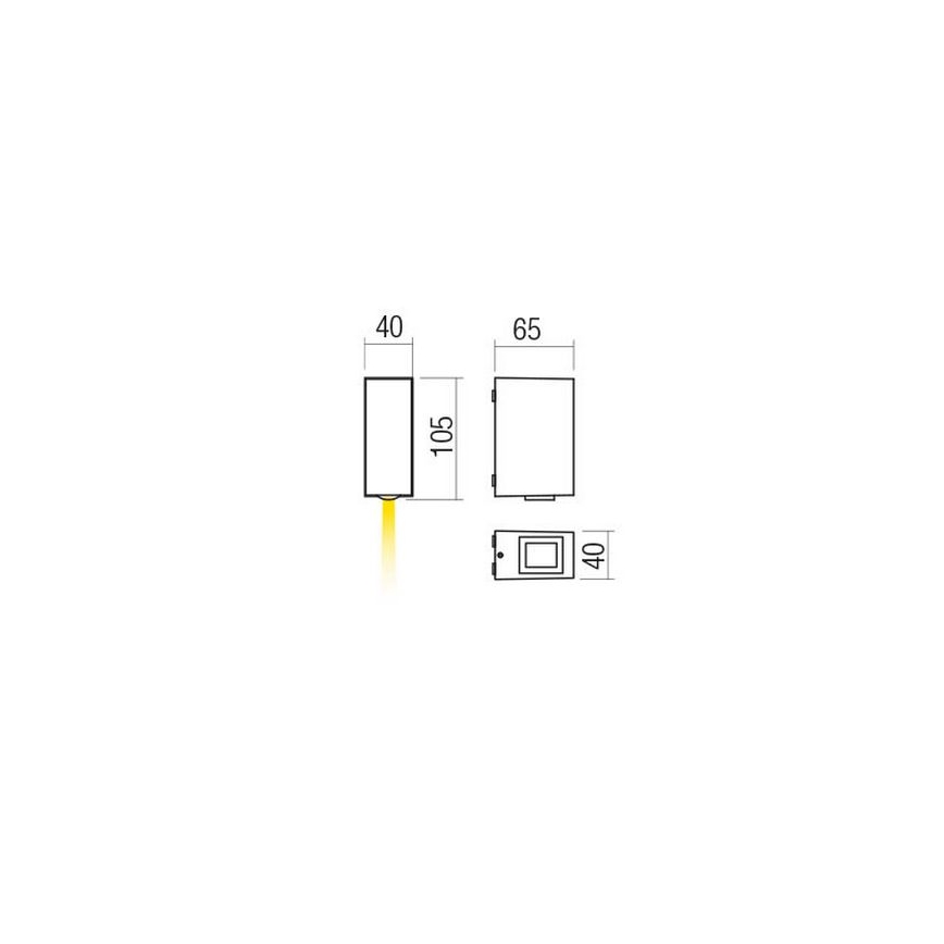 Redo 90418 - LED-ulkoseinävalaisin ACE LED/3,36W/230V 4000K IP54 ruskea