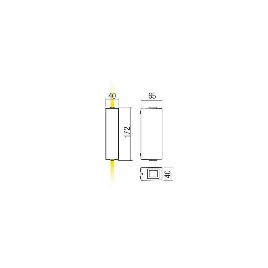 Redo 90424 - LED-ulkoseinävalaisin ACE LED/5,84W/230V 4000K IP54 ruskea