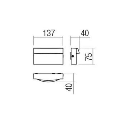 Redo 90425 - LED-ulkoseinävalaisin POLIFEMO LED/8W/230V IP65 valkoinen