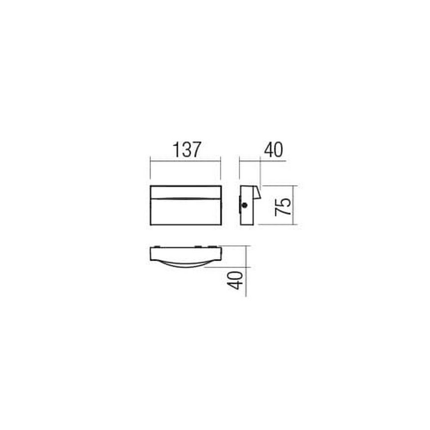 Redo 90425 - LED-ulkoseinävalaisin POLIFEMO LED/8W/230V IP65 valkoinen