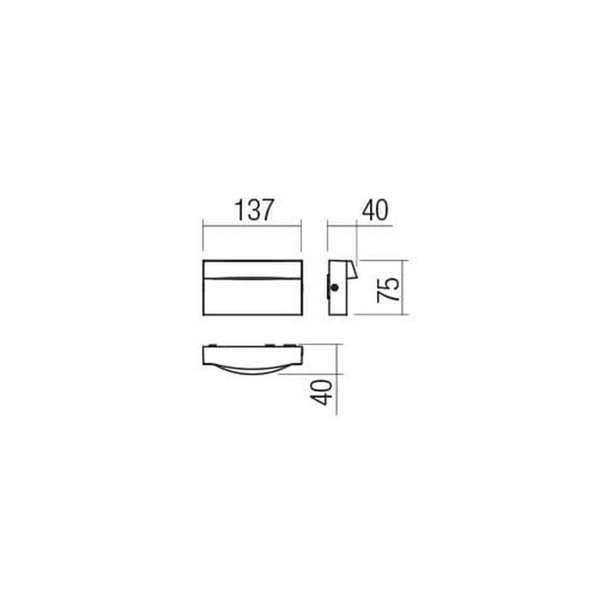 Redo 90426 - LED-ulkoseinävalaisin POLIFEMO LED/8W/230V IP65 antrasiitti