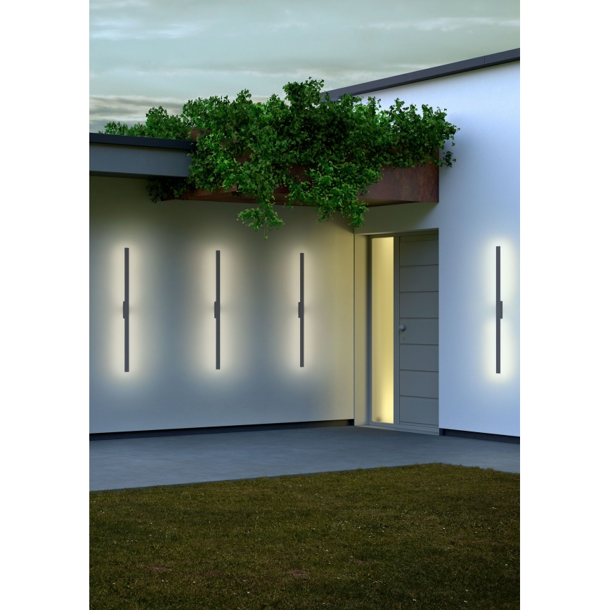 Redo 90431 - LED-ulkoseinävalaisin REFLEXA LED/20W/230V 3000K 124 cm IP54 antrasiitti