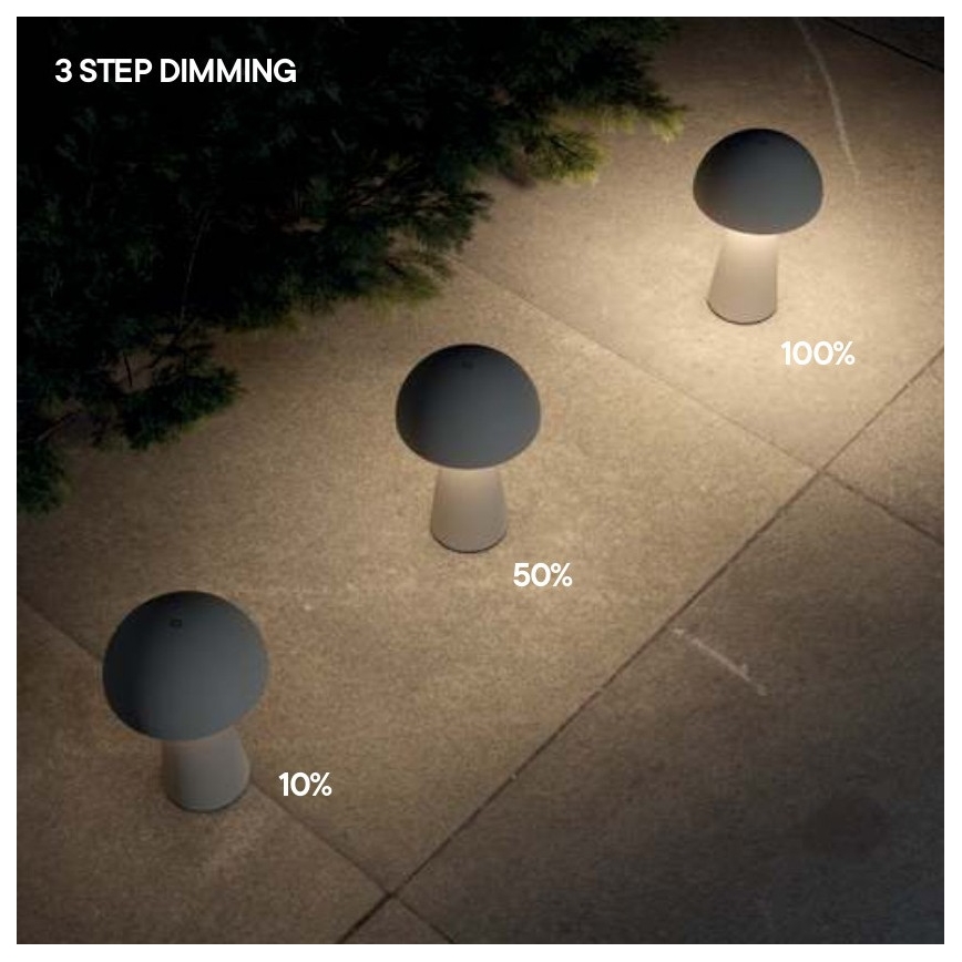Redo 90438 - KIRA LED-himmennettävä kosketusohjattu ulkovalaisin LED/4,7W/230V 2200 mAh IP44 valkoinen