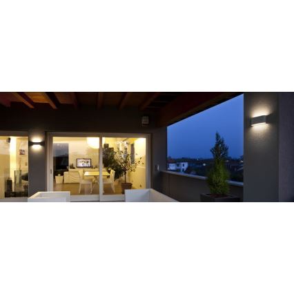 Redo 90452 - LED ulkoseinävalaisin KLIPPE LED/24W/230V 3000K IP54 antrasiitti