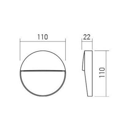 Redo 90472 - LED-ulkoseinävalaisin LANDER LED/3W/230V IP54 valkoinen