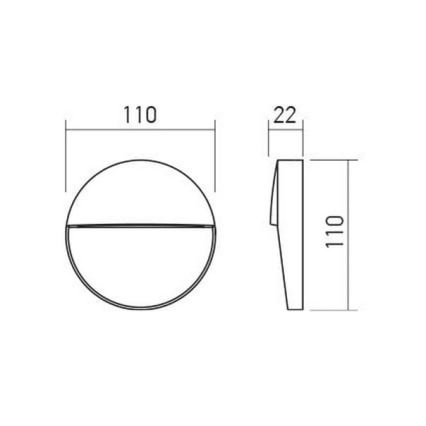 Redo 90473 - LED-ulkoseinävalaisin LANDER LED/3W/230V IP54 antrasiitti