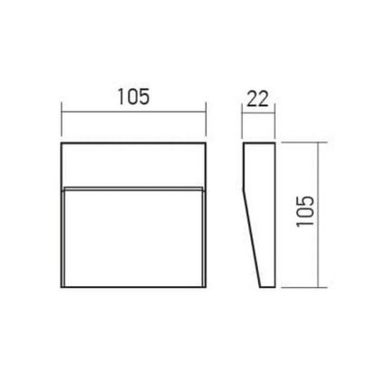 Redo 90474 - LED-ulkoseinävalaisin LANDER LED/3W/230V IP54 valkoinen