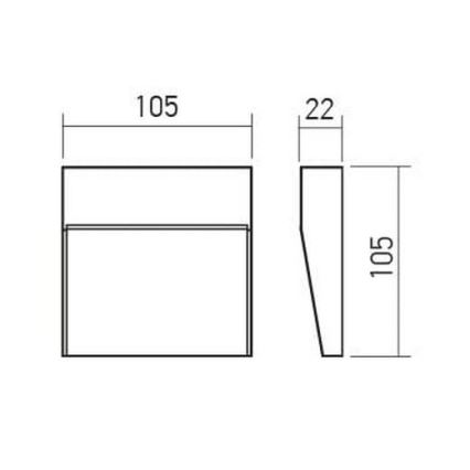 Redo 90475 - LED-ulkoseinävalaisin LANDER LED/3W/230V IP54 antrasiitti