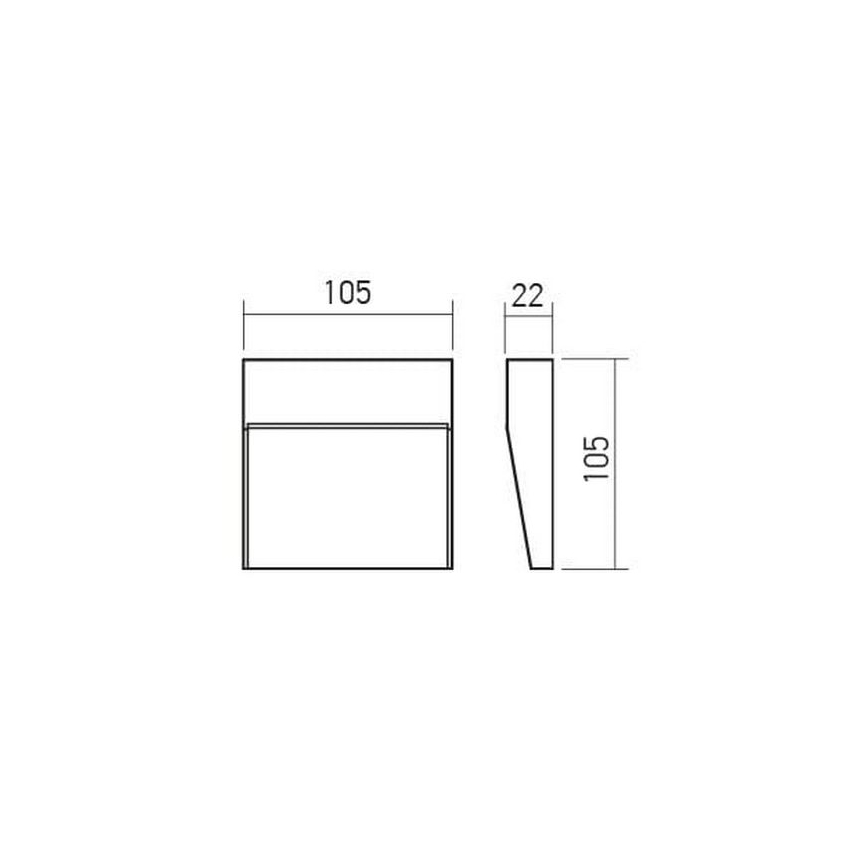 Redo 90475 - LED-ulkoseinävalaisin LANDER LED/3W/230V IP54 antrasiitti