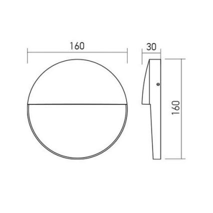 Redo 90476 - LED-ulkoseinävalaisin LANDER LED/6W/230V IP54 valkoinen