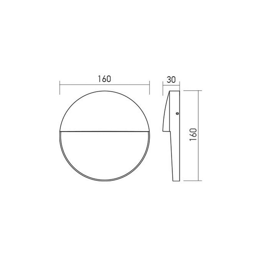 Redo 90477 - LED-ulkoseinävalaisin LANDER LED/6W/230V IP54 antrasiitti