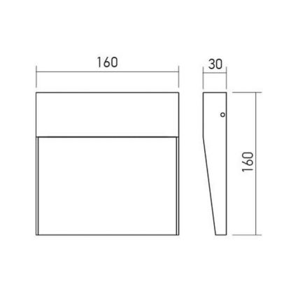 Redo 90479 - LED-ulkoseinävalaisin LANDER LED/6W/230V IP54 antrasiitti