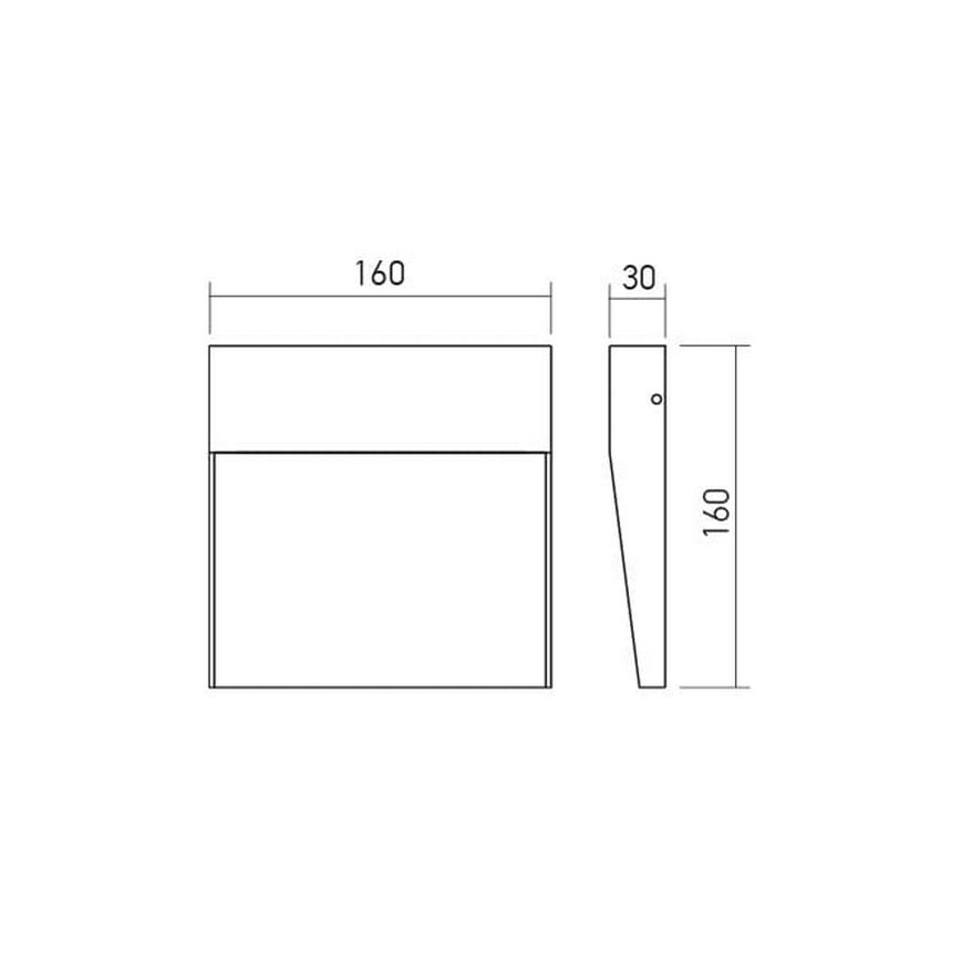 Redo 90479 - LED-ulkoseinävalaisin LANDER LED/6W/230V IP54 antrasiitti